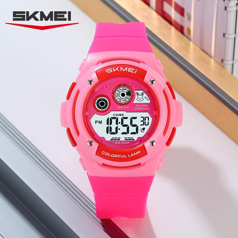 SKMEI 2430 Digital Children Watches Shockproof Sport Electronic Wristwatch Fashion Waterproof Military Boy1266 Girl Gift Clock