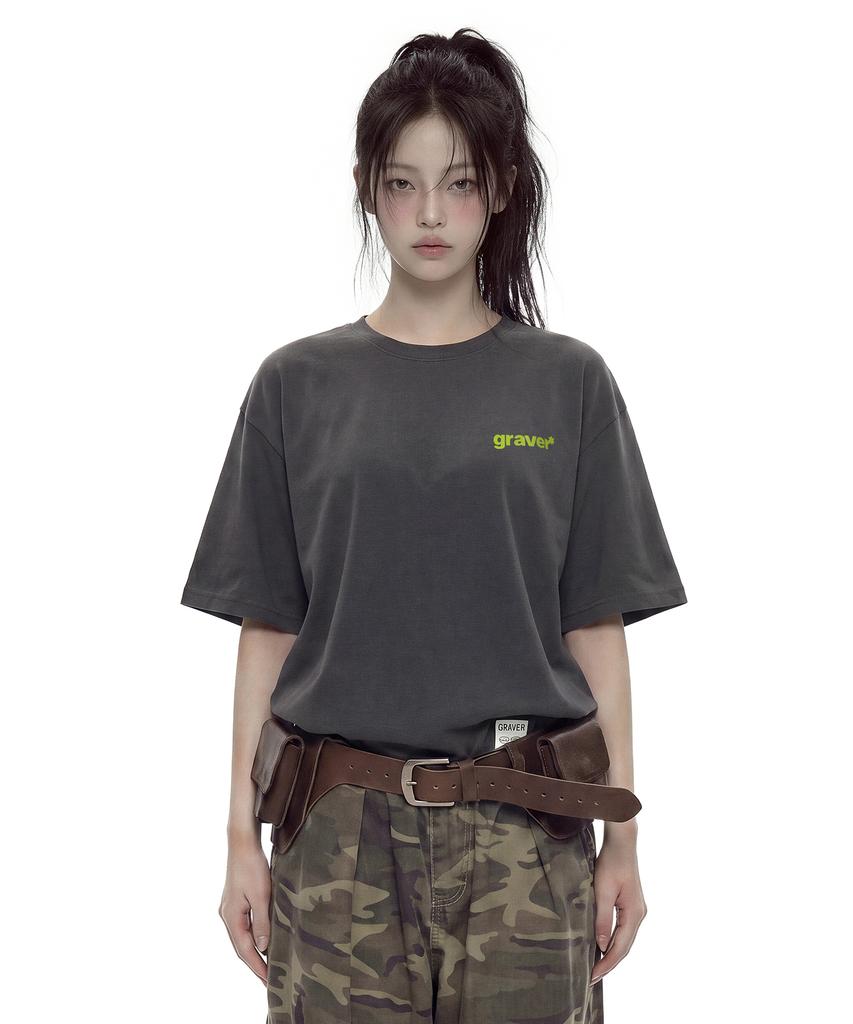 GRAVER [Unisex] Rib Short Sleeve T-Shirt_4 Colors