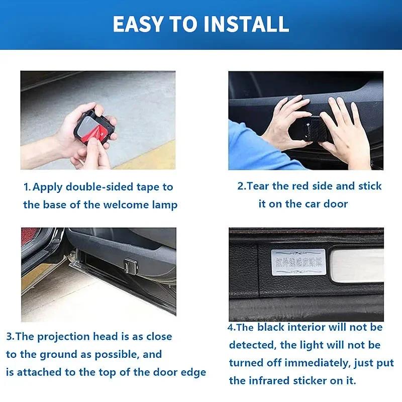 2 шт. Светодиодные проекторы в двери автомобиля, приветственный свет для Cadillac ATS CTS BLS SRX Escalade XT5 Deville XTS DTS Tiburon XT4 XLR XLR-V Seville SLS