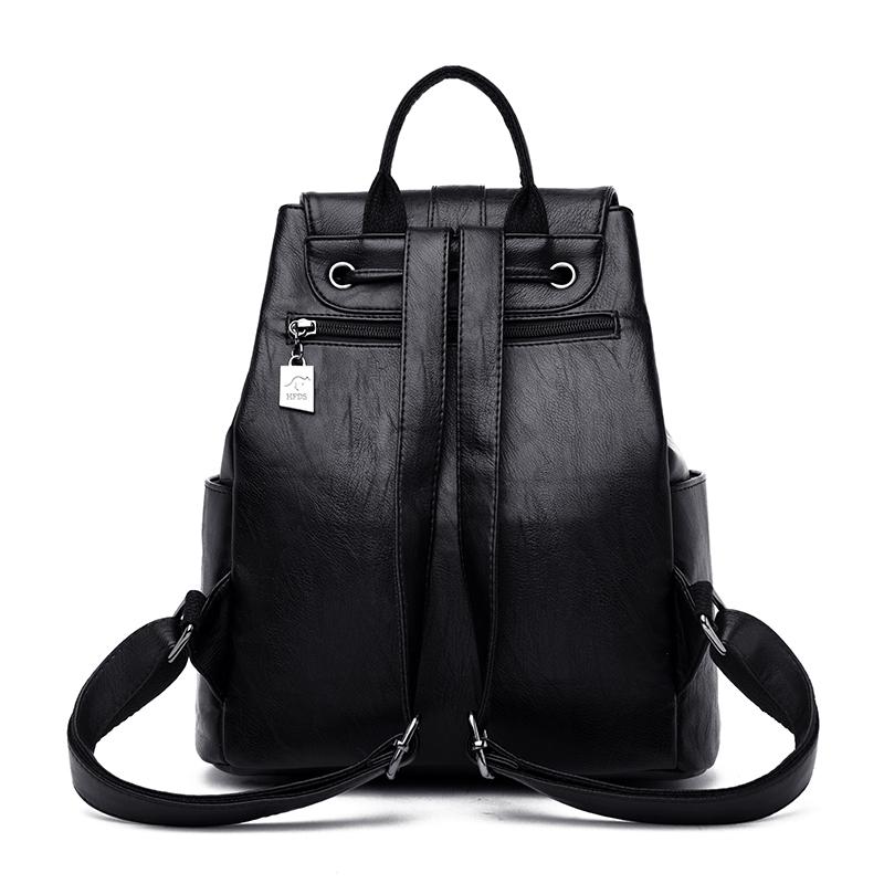 High Quality Leather Backpack Women Leather Travel Backpack School Bags for Teenager Girl Sac Ladies Shoulder Bags