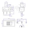 10Pcs 1P2T Vertical 2-Position 3-Pin Straight Pin Ss12E08Bg5 Toggle Switch High Curren Ss12D10G3 Handle Height 3Mm