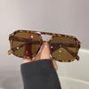 2 PC New Fashion Korean  Sunglasses Personality Hollow Out Trend Men and Women Sunglasses Net Red with Sunglasses
