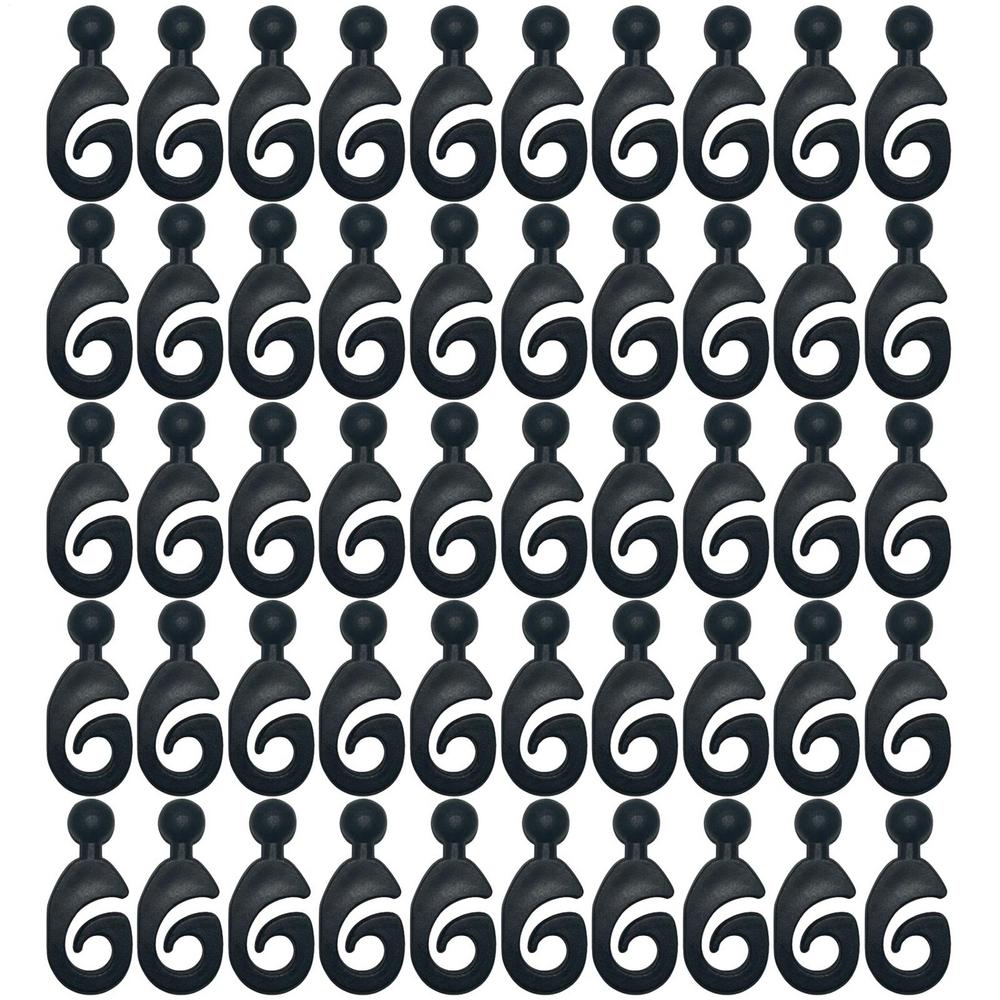 Outdoor Drape Hooks 50 Pieces Netting Hooks Multi-purpose Pergola Drape Rings Rustproof Hangers For Fence Plants Indoor Outdoor