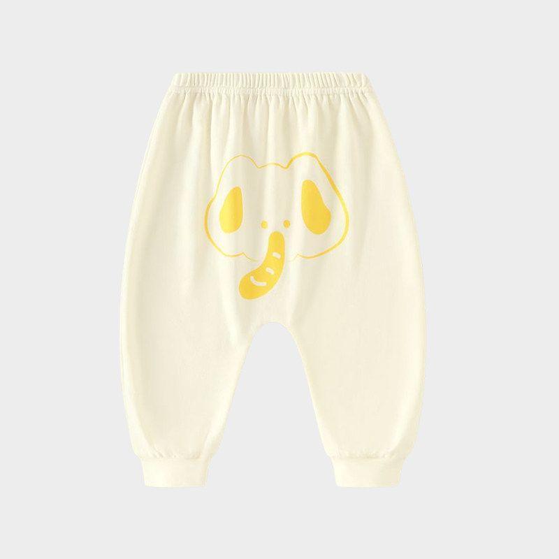 [Fleece-lined] Baby pants Fall and winter baby fart pants kids Heattech boys big pp pants autumn girl cotton pants