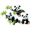 Home Panda Bamboo Leaf Color Wall Sticker Bedroom Sofa Space Decoration Sticker Sticker 40x60cm