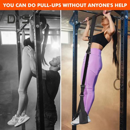 Подтягивающая лента для подтягиваний, регулируемая длина, тренировка мышц, 75-225 фунтов, прочная лента сопротивления, фитнес-оборудование