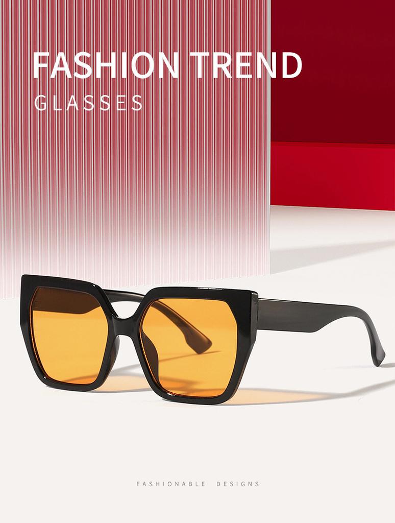 Модные квадратные солнцезащитные очки с большой оправой для женщин, трендовый бренд, дизайнерские, черные, оверсайз, женские, солнцезащитные очки, защита от ультрафиолета UV400