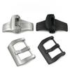 22mm 20mm stainless steel butterfly buckle folding clasp for Panerai silver black deployment button for rubber  watchband