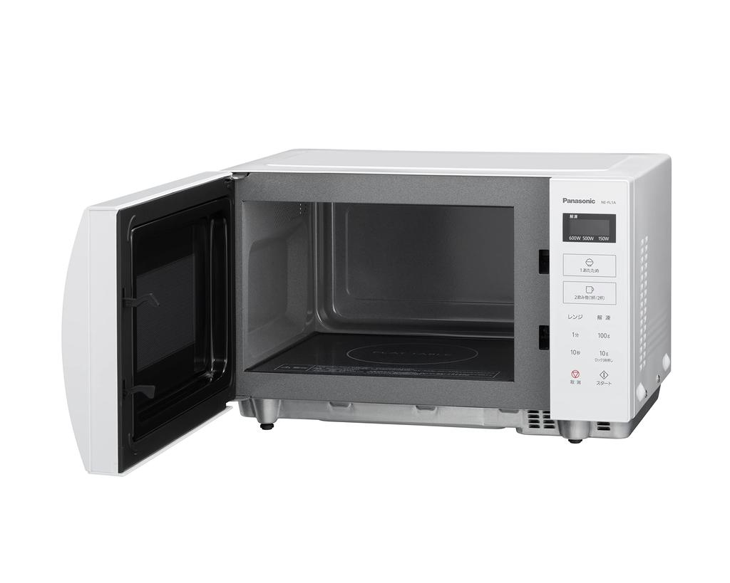 Panasonic Microwave Single Function Flat Table 22L New Life Speed Warming Hertz Free White NE-FL1A-W