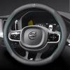 Для Volvo XC60 XC70 XC90 S60 S80 S90 V40 V50 V60 V90 38 см Карбоновое волокно Кожаная противоскользящая оплетка руля автомобиля Аксессуары