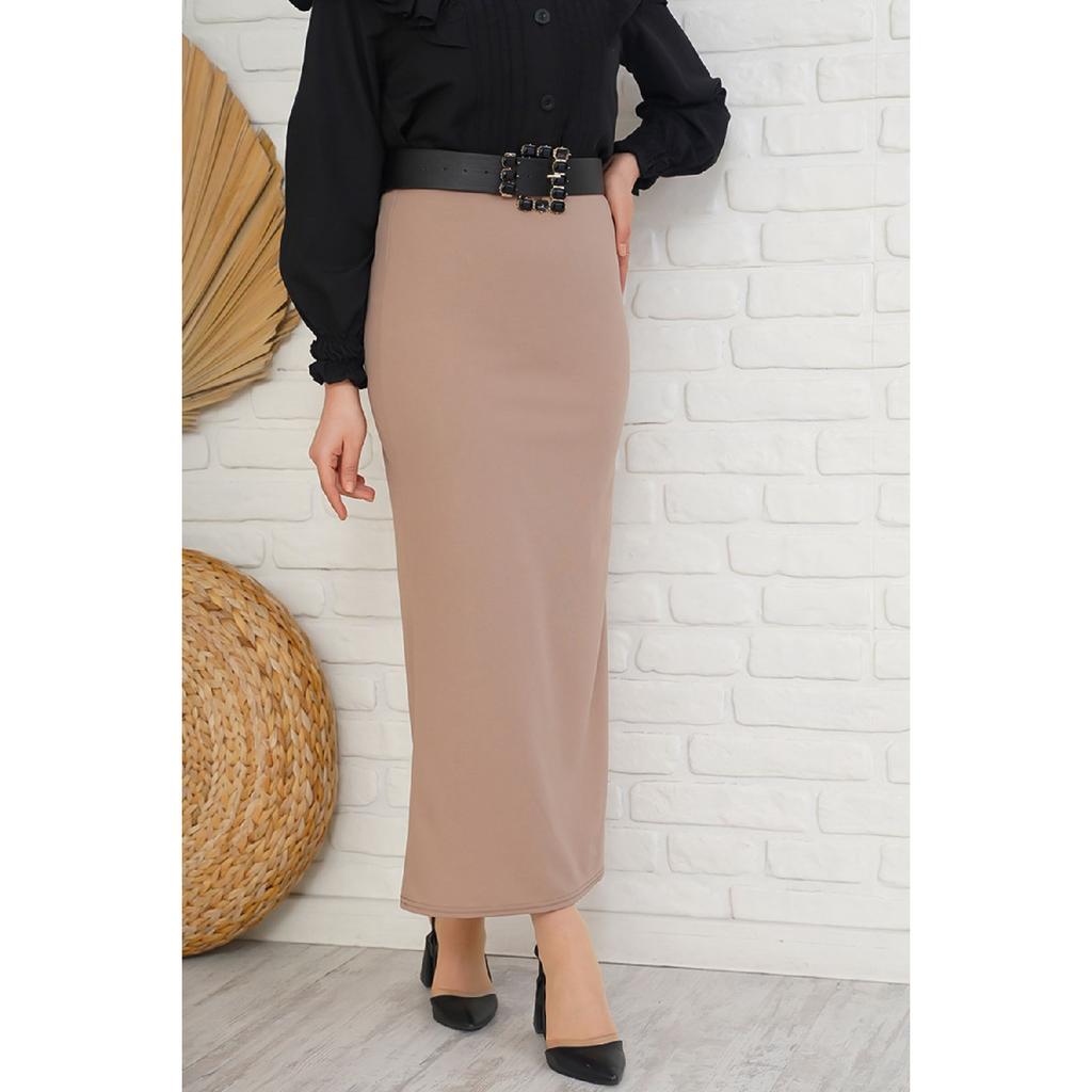 Юбка-карандаш из лайкры с эластичной резинкой на талии, черная