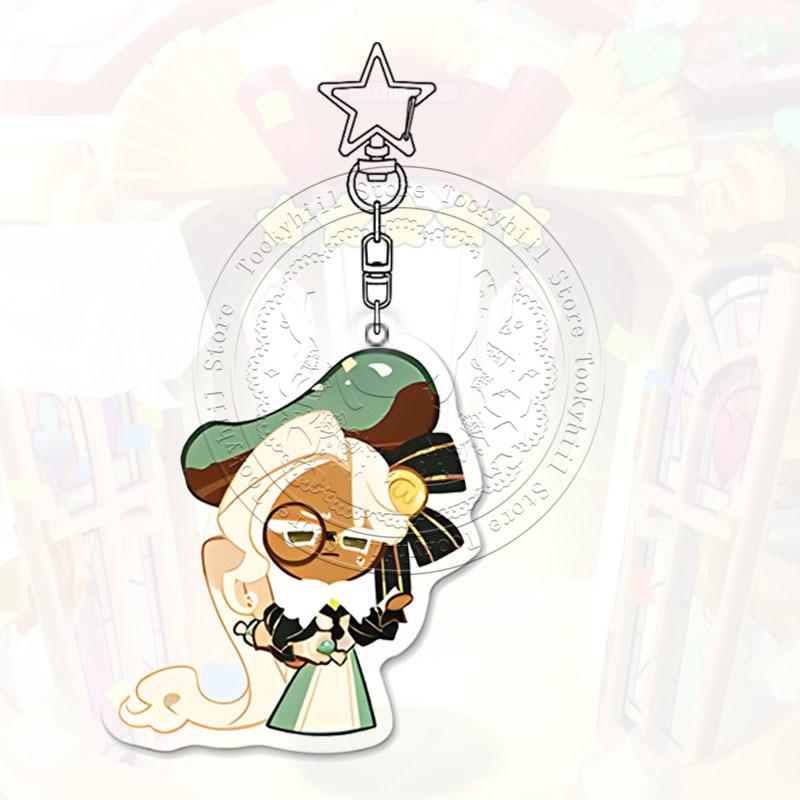 Ключница Cookie Run Kingdom Игра Мультфильм Кофе Каваии Студент Молочный Шоколад Фигурка Украшение для Сумки Лесник Подвеска Подарок на День Рождения