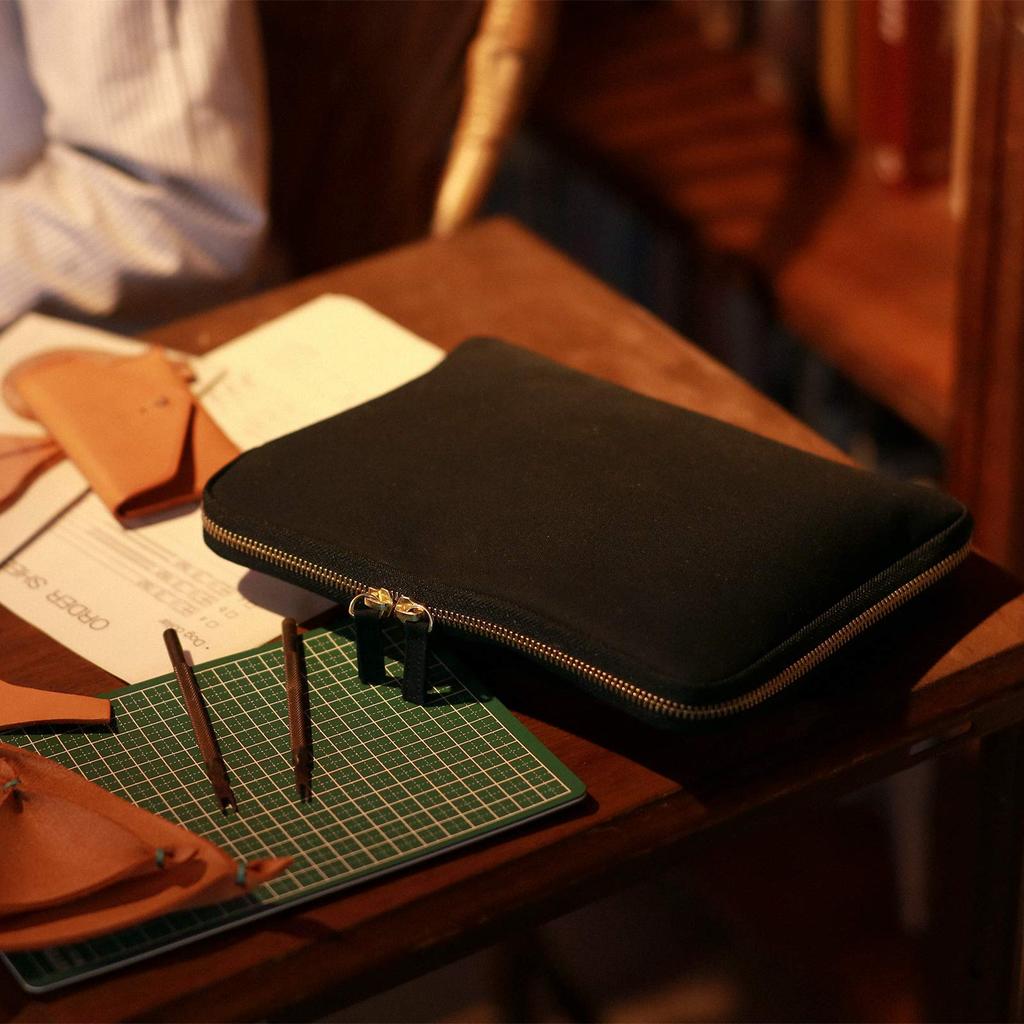Большая карманная сумка Hobonichi Черный Хлопок Органайзер для канцелярии 208 мм x 270 мм