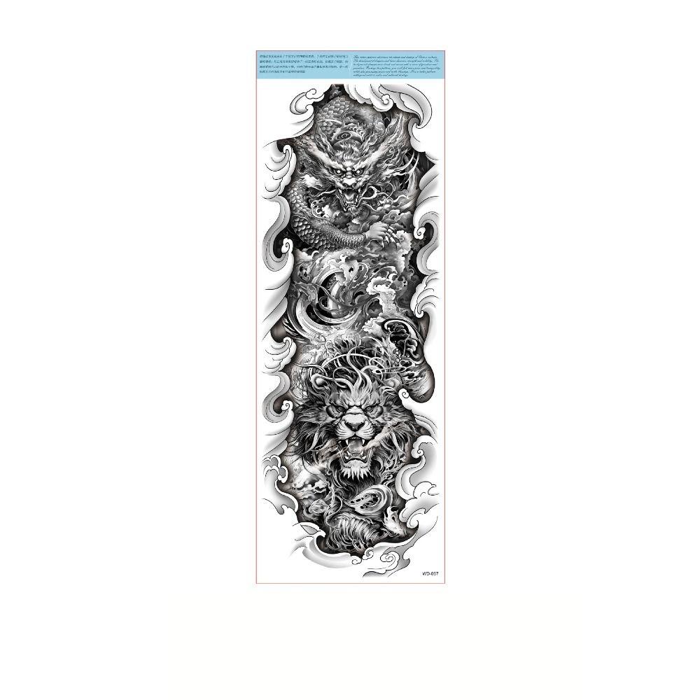Water Transfer Decals Full Arm Tattoo Stickers Snake Butterfly Body Art Sticker Hand