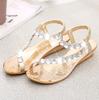 Fashion Rome Womens Sandals 2019 Summer Newest Sandals Peep Toe Female Flat Sandals Rhinestone Bohemian Wedges Shoes