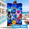 Custom Name Ranger Hero Pose Beach Towel Microfiber Beach Towel, Lightweight and Quick-Dry, for Summer Travel, Swimming Pool Gift