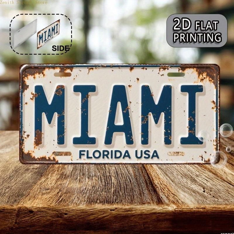 retro style plate D flat pc aluminum vintage metal wall decor man cave