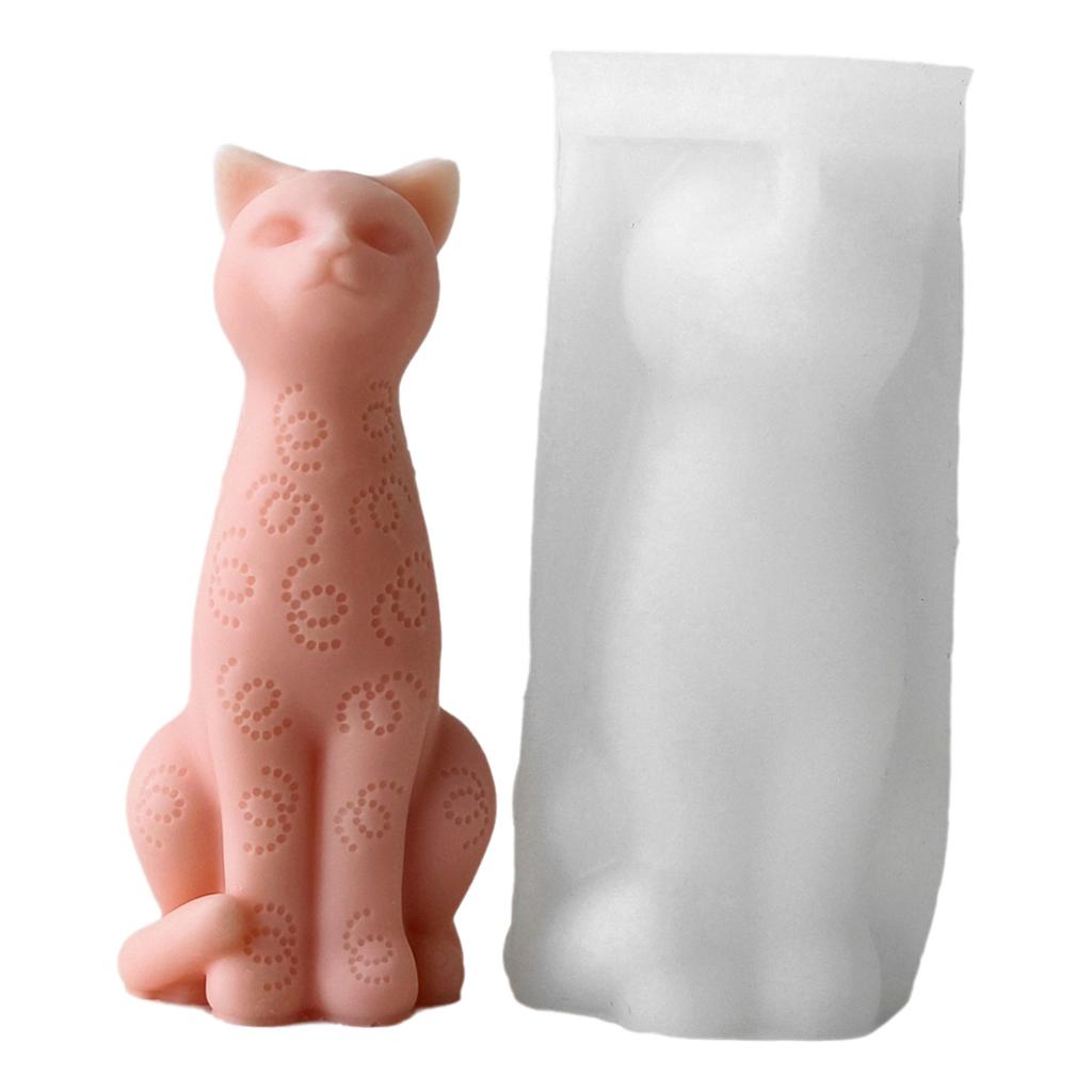 3D Кот Форма Свеча Силиконовая Форма Мыловарение Формы Уникальные Сидящие Коты Силиконовые Формы Для Украшения Мыла Из Смолы