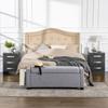 Set of 2 Modern Nightstands with 3 Drawers for Bedroom and Living Room in Particleboard, 40x36x56 cm, Grey