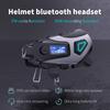 K10 Bluetooth 5.4 Гарнитура для мотоциклетного шлема, аккумулятор 1200 мАч, ЖК-дисплей, видеорегистратор, FM-радио, водонепроницаемый наушник