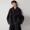 ELLE French Vintage Drop Shoulder Toggle Button Casual Loose Versatile Comfortable Long Sleeve Lamb Wool Plush Coat Women outerwear EF53039