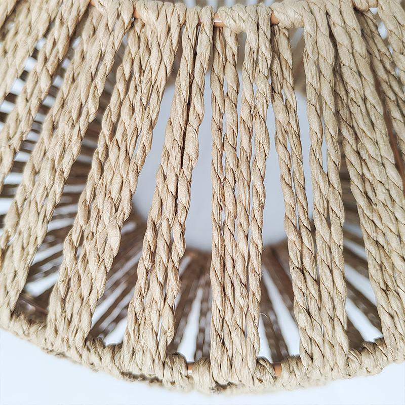 Ретро-стиль Защитная сетка для лампочек Ручной плетеный абажур из веревки Бумажный абажур из веревки