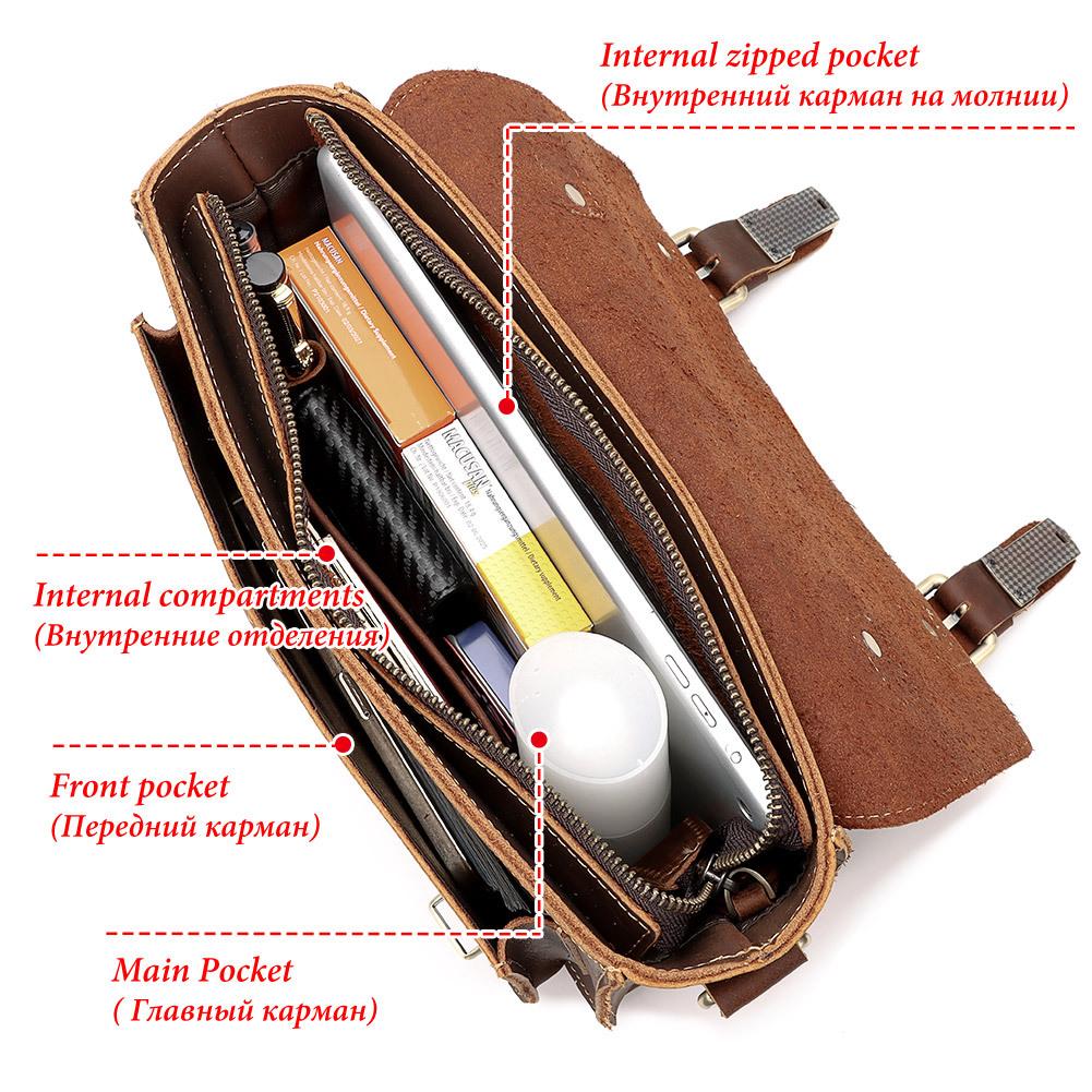 Сумка через плечо Crazy Horse из кожи для мужчин, мужская сумка на плечо из воловьей кожи в стиле ретро, ​​мужская маленькая квадратная сумка из натуральной кожи для поездок на работу