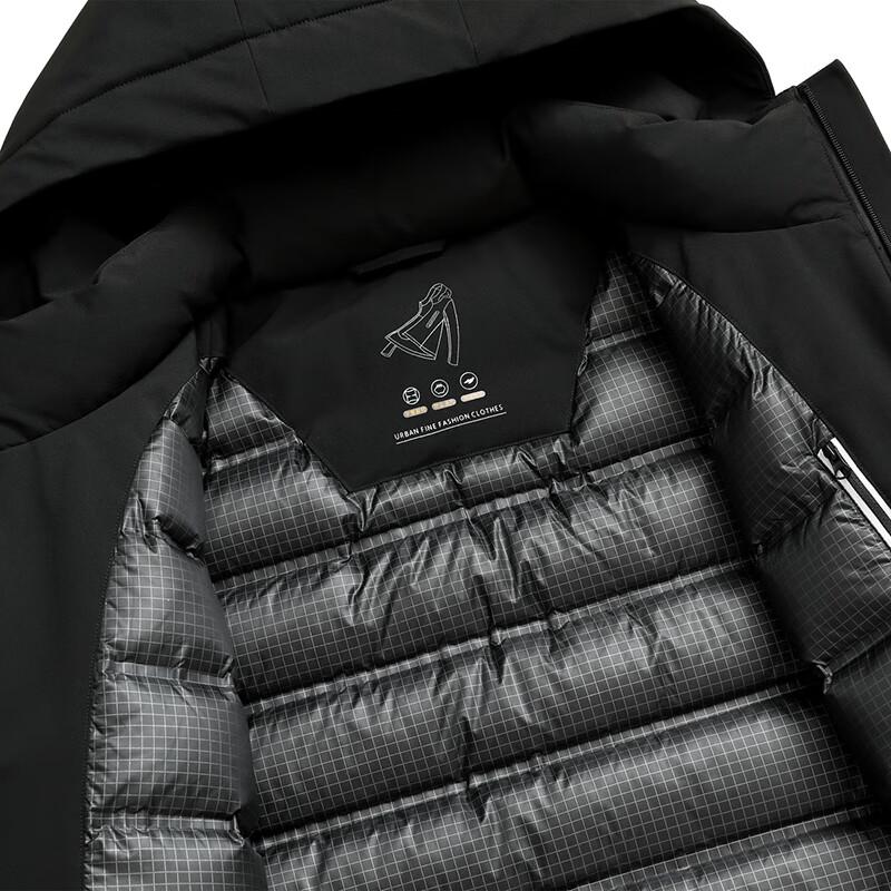 SNOWFLYING Men's Casual Hooded Duck Down Jacket