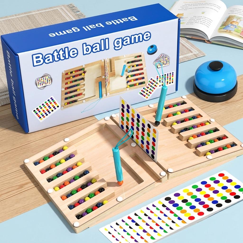 Wooden-Magnetic Bead Game Board For Kids Logical Thinking Training Parent Child Interactive Toy