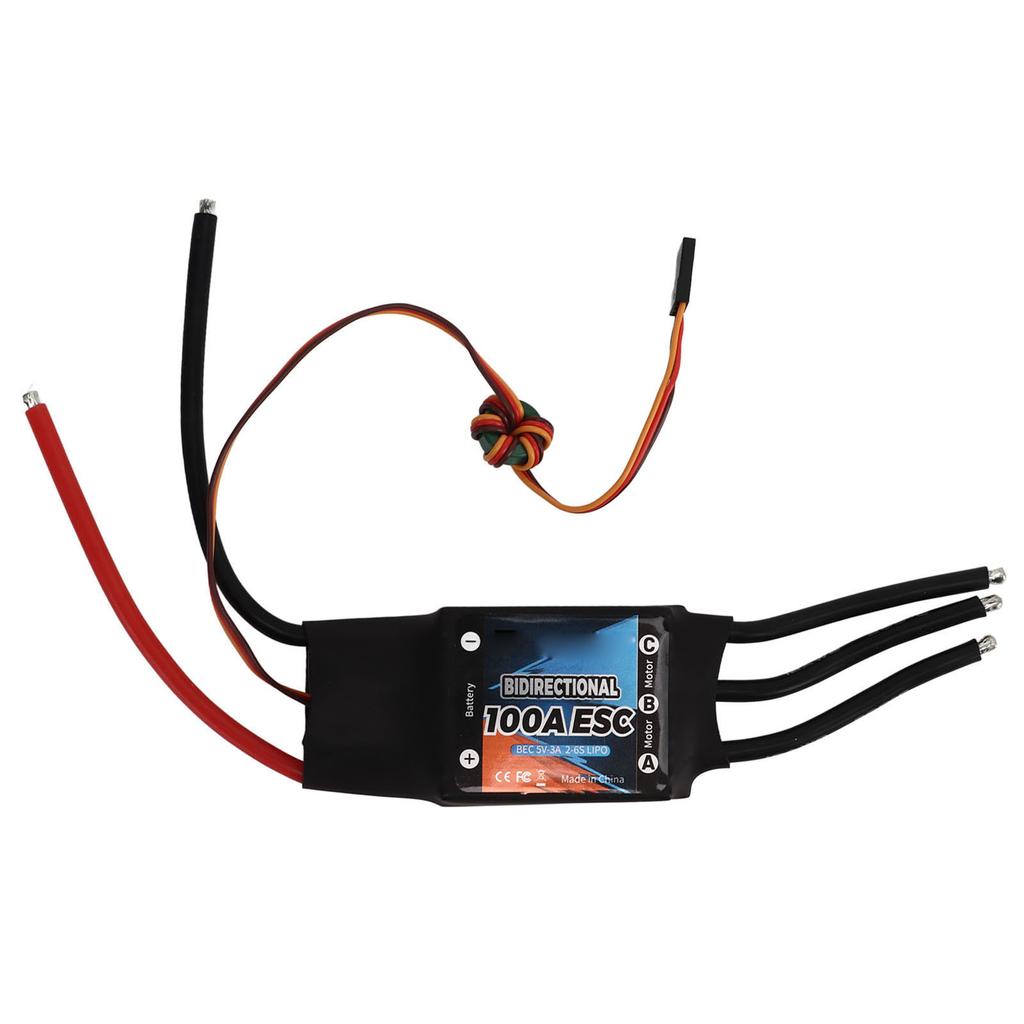 GTSKYTENRC Brushless ESC Bidirectional 100A 2?6S BEC 3A 5V Electric Speed Controller for RC Car