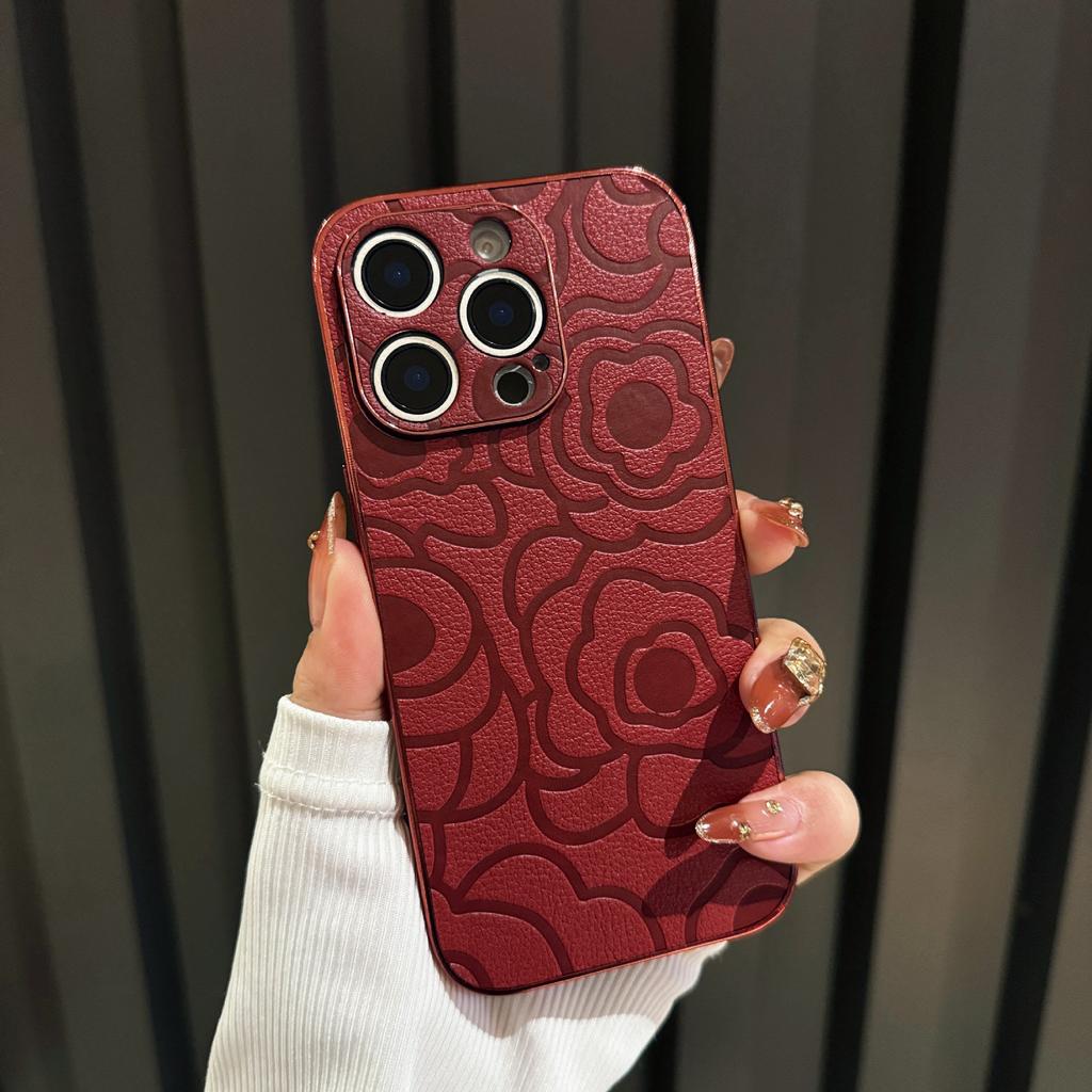 Высококачественная гальванизированная камелия для Apple 16pro Новый чехол для мобильного телефона для iPhone13 Простая защитная накладка