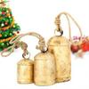 Yousheng Vintage Metal Harmony Cow Bells Handmade Rustic Lucky Christmas Hanging Bells on Jute Rope for Wreath Wall Hanging Decor
