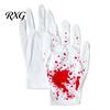 Holiday Party Atmosphere Supplies Halloween Horror Gloves, Creepy Red Hand Cosplay Prop for Party, Indoor Props Spooky Costume Accessory Haunted