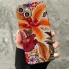 Luxury Pink Flower Phone Case For iPhone 16 15 14 13 12 11 Pro Max Mini X XS XR SE 7 Plus Shockproof Silicone Soft Cover Fundas