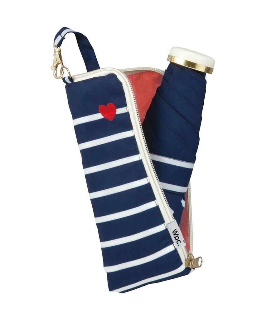 Folding Umbrella with Heart Embroidery and a Striped Perfect for Rain or Includes a Storage Wide Easy to Timeless Perfect for or Stylish and Product