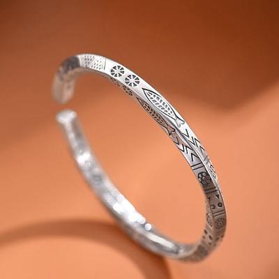 Винтажный браслет из нержавеющей стали для мужчин и женщин, витой браслет-манжета Mobius