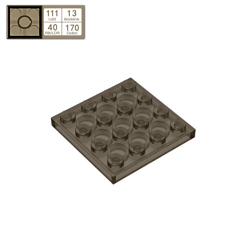BRICKE Master 4x4 Plate - Compatible with LEGO 3031, MOC DIY Building Blocks.