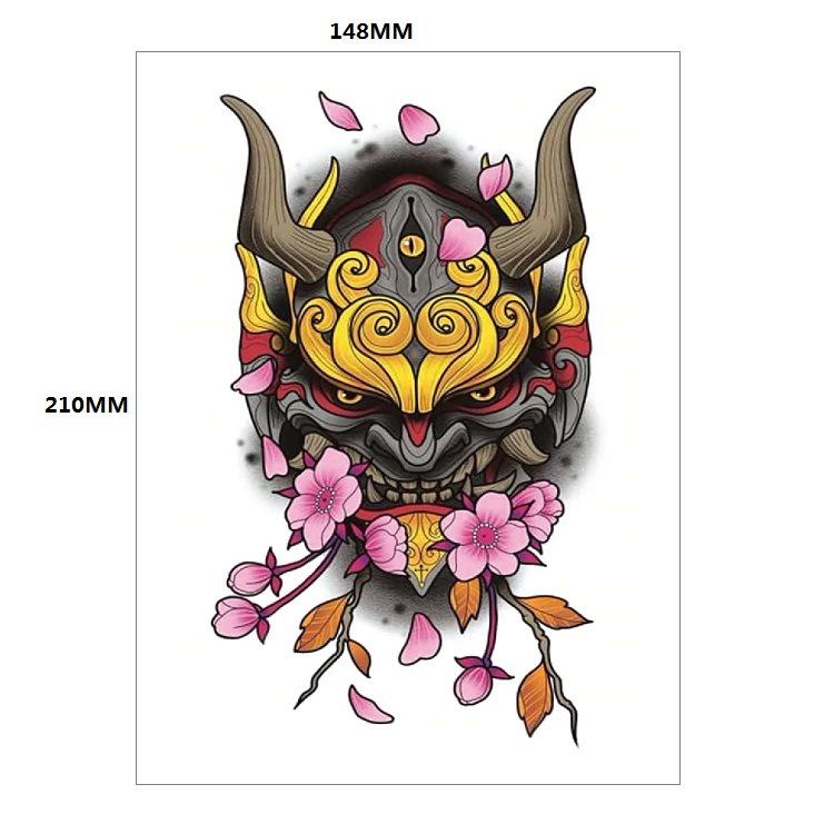 Традиционная красивая женщина персонаж слезы гейши цветная вода переводная цветочная рука анти-реальная татуировка наклейка татуировка