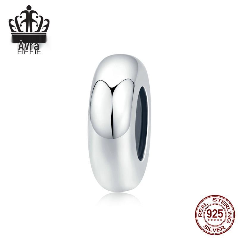 Aifle Sterling Silver S925 Spacer Beads - DIY Jewelry Accessories for Bracelets