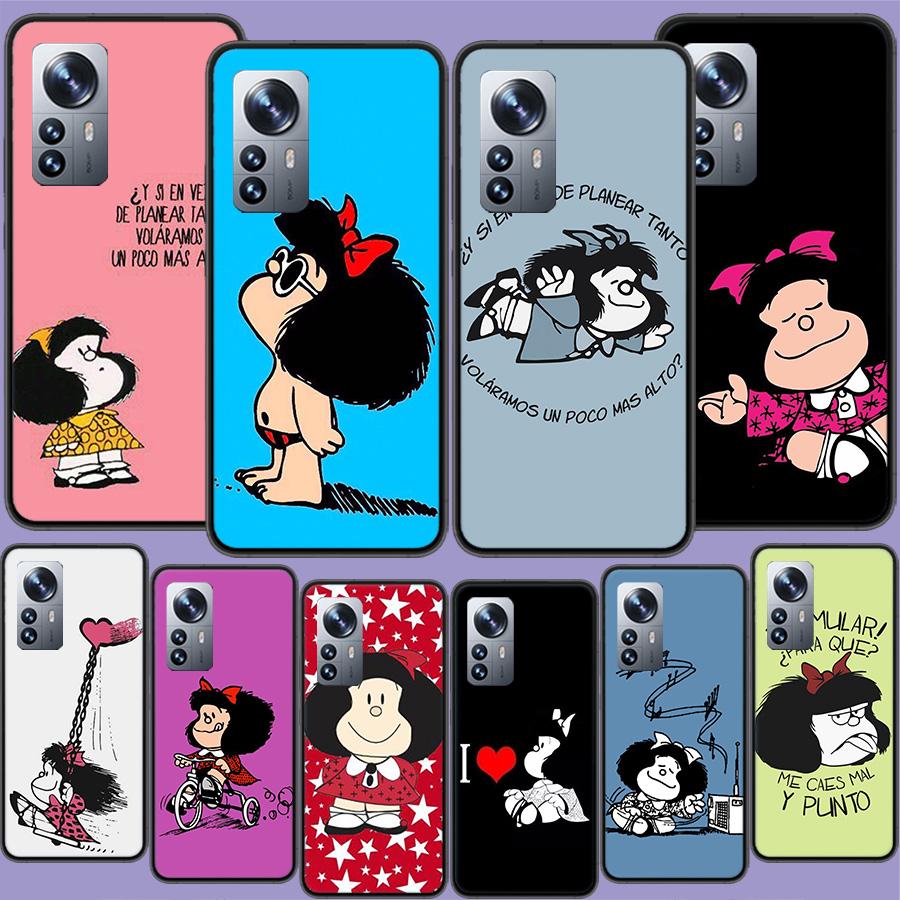 Mafalda Cartoon Phone Case For Xiaomi Mi 13 12T Poco F7 Pro 14 Ultra 15 Pro 12X 12 9 8 Lite 5G 11T 11i 10 10T Pro Capa Coque