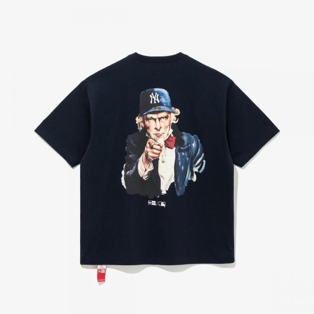 New Era Mlb New York YankeeS Uncle Sam T ShirT Evening Blue 14536458 S