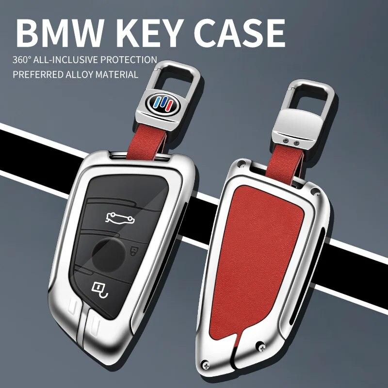 Кожаный чехол для ключей из цинкового сплава для BMW X1 X3 X4 X5 F15 X6 F16 G30 7 серии G11 F48 F39 520 525 F30 118i 218i 320i