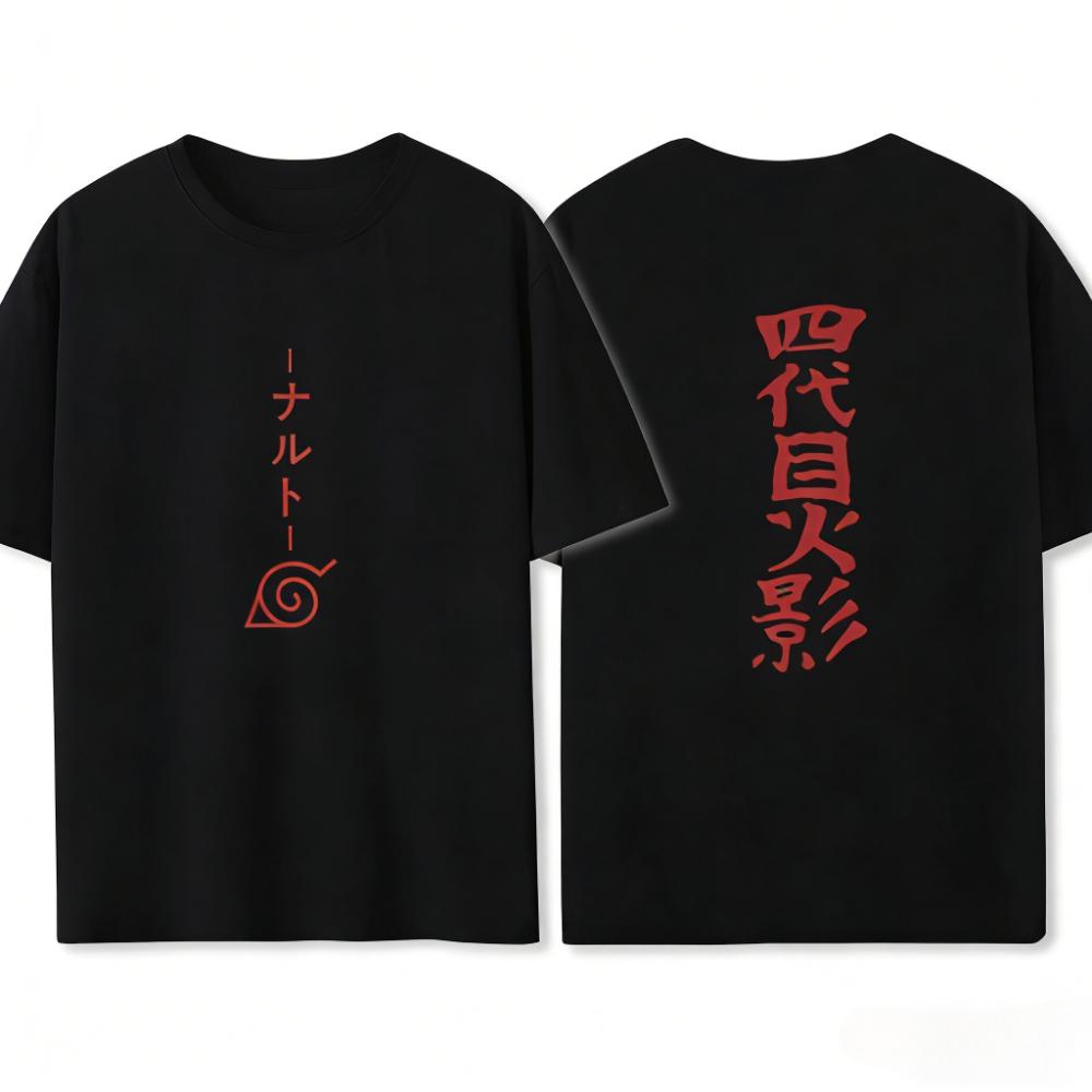 Cartoon Naruto Print Top 2026 Summer New Arrival Unisex Anime Naruto Sporty Cotton Crew Neck Tshirt