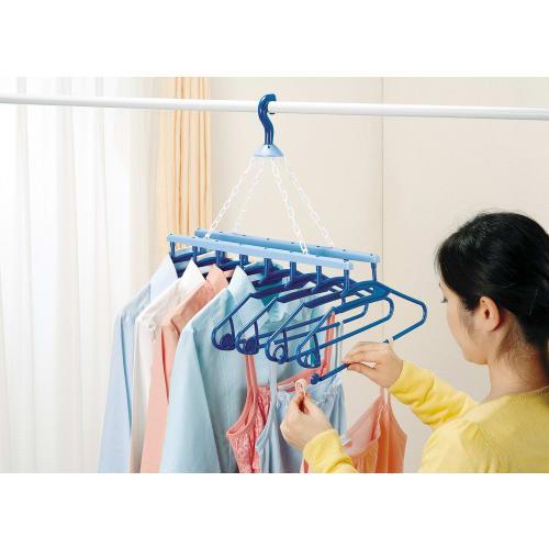 Shimomura Kihan Airy Hanger, 8-Row, Made in Japan, Indoor Drying Clothes Dryer, 30128, Tsubame-Sanjo