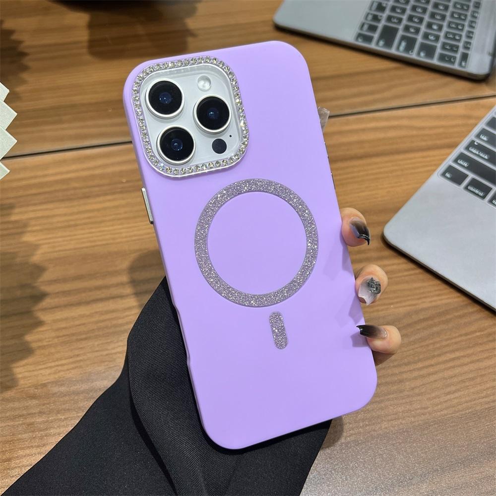 Магнитный чехол для телефона для iPhone 11 12 14 16 Pro 16 15 14 13 12 Pro Max 13 14 15 16 Высококачественный сверкающий противоударный чехол