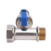 Шаровой кран четверть оборота Т-образный соединитель Латунный угловой запорный клапан G12 DN15 Внутренняя и наружная резьба NPT