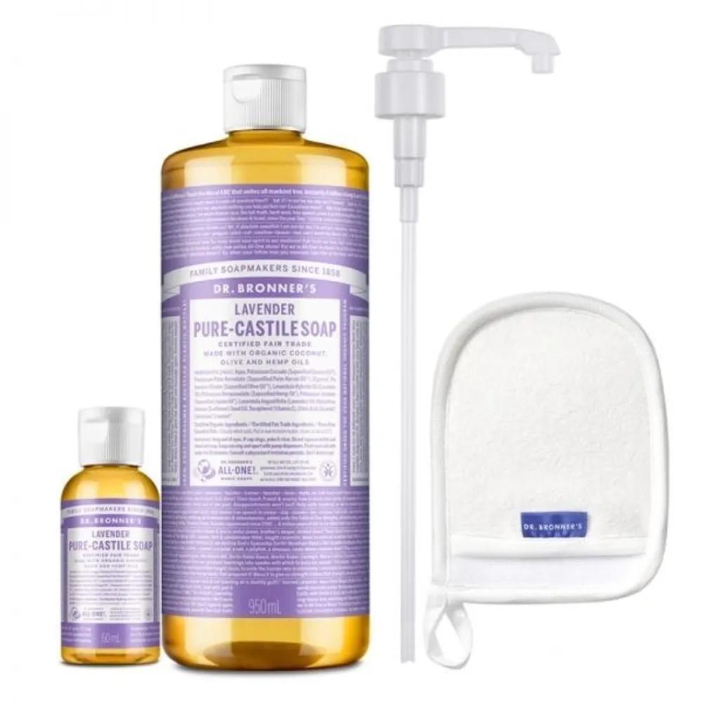 Dr. Bronner's Castile Soap Cleanser 950ml + 60ml - Lavender