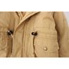 Boys' thick woolen warm hooded cotton coat, children's cotton coat for winter