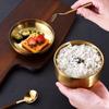 Korean 304 Stainless Steel Rice Bowl with Lid Double-Layer Anti-Scalding Soup Food Serving Bowls  Container Kitchen Utensils