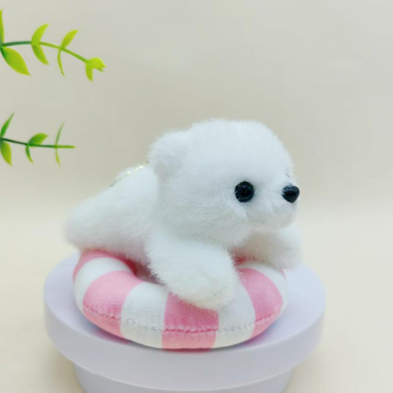 Креативный надувной круг для бассейна и набор милых брелоков с животными - Дельфин, Пингвин, Плюшевая кукла и подвеска для рюкзака в подарок